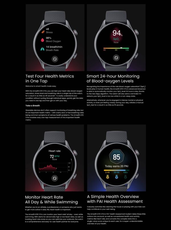 Amazfit GTR 3 Pro Smart Watch - Image 5