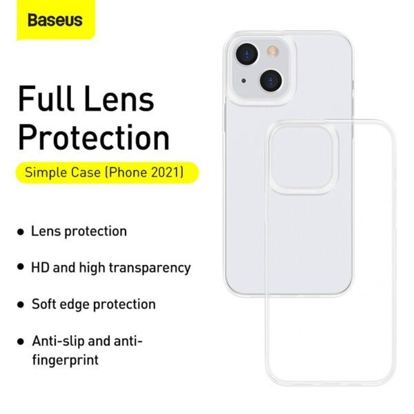 Baseus Clear Phone Case For i.Phone 13 Pro Max Transparent Shockproof Soft TPU Silicone Back Phone Cover For i.Phone 2021 New Case