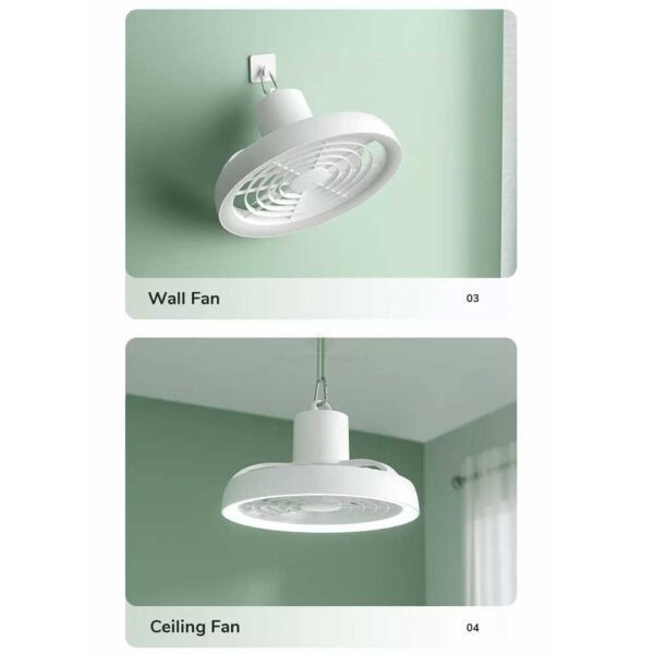 JISULIFE Fan Fa17 Outdoor Camping Ceiling Fan LED Light With Small Stand - Image 3