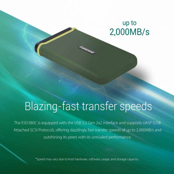 Transcend 1TB ESD380C USB 3.2 Gen 2x2 Type-C Portable SSD - Image 4