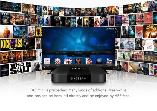 TX3 Mini Android TV Box -Smart Tv Box- 2GB RAM + 16GB ROM- Black - Image 2
