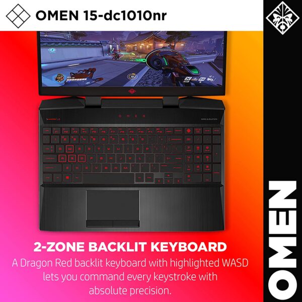 HP Omen 15 Intel® Core™ i7-9750H (2.2 GHz, up to 4.1 GHz, 9 MB cache, 6 cores),16GB RAM,512GB SSD With NVIDIA® GeForce® GTX 1650 (4GB Dedicated) - Image 4