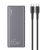 usams pb59 65w fast charging power bank 30000mah u43 100w type c to type c pd cable 4