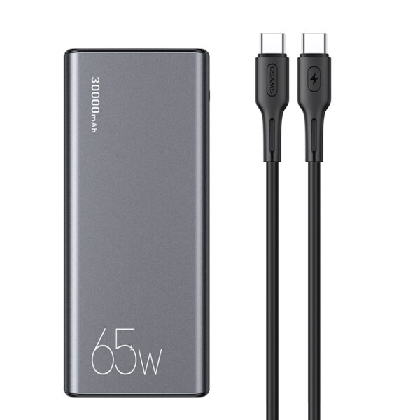 USAMS PB59 65W Fast Charging Power Bank 30000mAh+ U43 100W Type-C to Type-C PD Cable