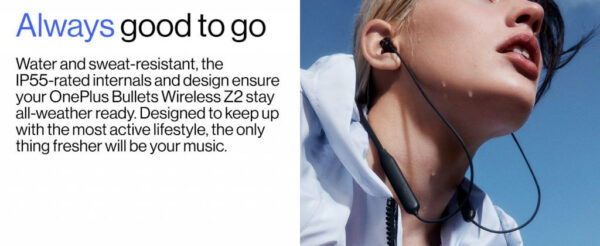 OnePlus Bullets Wireless Z2 ANC Bluetooth Neckband -45dB ANC - Image 3
